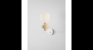 Lyora WandlampClio geel keramiek met wit glas - 9009125