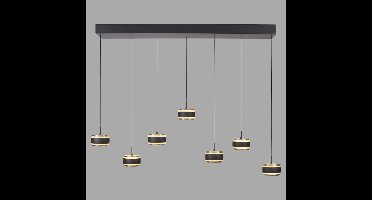 Paul Neuhaus 7L eettafel hanglampPure Falling Rings black pearl - 2505-18