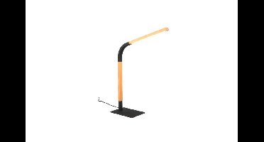 Trio Flexibele tafellampNorris zwart met hout - 545210132