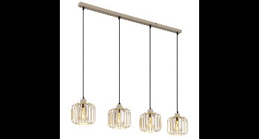 Globo 4-lichts hanglampAlfred zand bruin - 15758-4H