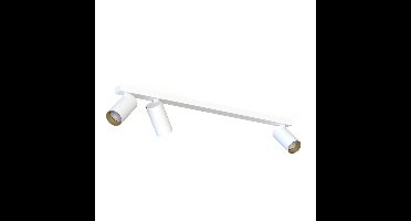 Lyora 3-lichts opbouwspotMono wit met goude binnenkant - 7775