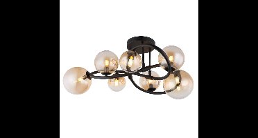 Globo Zwarte plafondlampTuberius design 7-lichts - 56141-7D