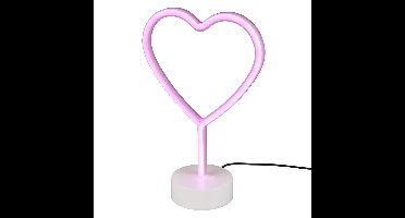 Trio TafellampHeart met roze licht - R55210101