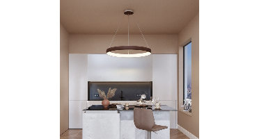 Lyora Design hanglampAlbi koffie bruin Ø 81cm - 8105609