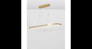 Lyora HanglampCelia goud met wit ovaal - 9820602