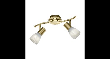 Trio Moderne plafondspotLevisto 2-lichts messing mat - 871010208