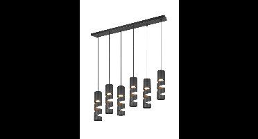 Trio 6-lichts koker hanglampStream zwart - 364000632