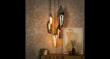 Lyora Vide hanglampCocoon 5x gekleurd glas - 7695/44