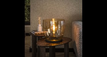 Lyora Vloerlamp amber glasUP Ø 33cm - 32cm hoog - 8002/39A