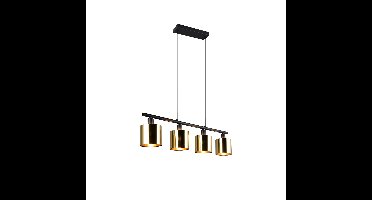 Trio HanglampJason zwart met goud 3-lichts - R36304079