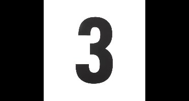 Intersteel Huisnummer 3 XLNumbra 30cm zwart - 0023.402113