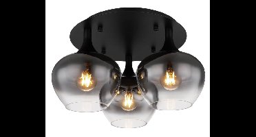 Globo Design plafondlampMaxy zwart 3-lichts - 15548-3D