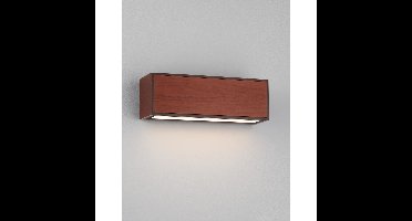 Lyora Solar wandlampBrown roestbruin met hout - 9030584