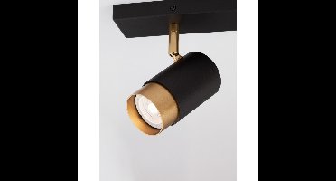 Lyora PlafondspotPogno 2-lichts zwart met goud - 9111434