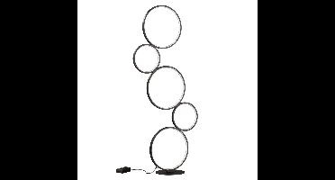 Trio Design vloerlampRondo 5-rings zwart - 422610532