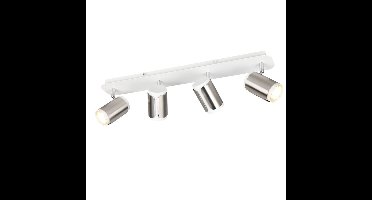 Trio 4-lichts opbouwspotGillan nikkel met wit - 814500407