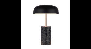 Searchlight TafellampTablu marmer met zwarte kap - EU60709BK