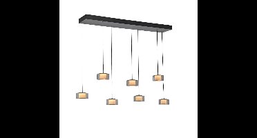 Paul Neuhaus 7-lichts hanglampRika zwart - 2115-18