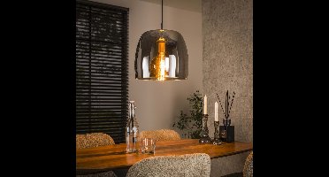 Lyora Glazen hanglampDrift Ø 35cm - smoke glas - 8016/39G