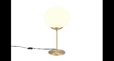 Trio TafellampFomento Ø 30cm - messing met wit glas - 563100108