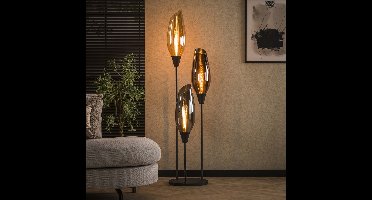 Lyora Glazen vloerlampCocoon 3x E27 - 168cm - XL glas - 7691/44