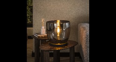 Lyora Vloerlamp smoke glasUP Ø 33cm - 32cm hoog - 8002/39G