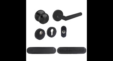 Intersteel Voordeurset rondVurano zwart kerntrekbeveiliging - 0023.405735