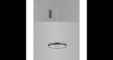 Lyora Strakke hanglampPerrine Ø 40cm koffie bruin - 9345647