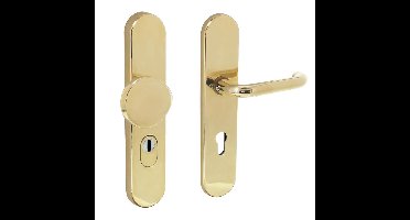 Intersteel VoordeurbeslagVurano PC72mm kerntrekbeveiliging messing gelakt - 0013.382036