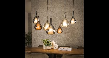 Lyora 7-lichts eettafel hanglampWings Ø 22cm glas - 7718/44