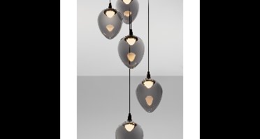 Lyora HanglampNali 5-lichts smoke glas - 9416975