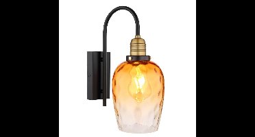 Globo WandlampSalvy amber glas honinggraat - 15786W