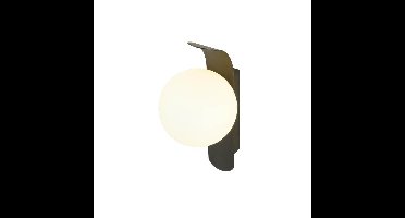 SLV Zwarte wandlampSun bol - 1008124