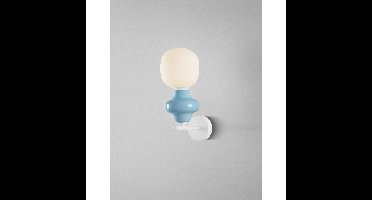 Lyora WandlampClio blauw keramiek met wit glas - 9009124