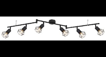 Globo PlafondlampXara I zwart 6-lichts - 54802S-6S