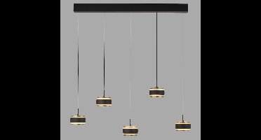 Paul Neuhaus 5L eettafel hanglampPure Falling Rings black pearl - 2504-18