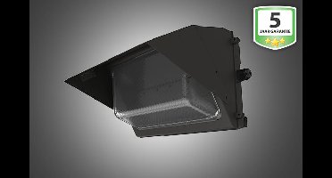 LED Wand Armatuur Pro 40W, Glas, Zwart, Waterdicht IP65, Neutraal Wit 4000K