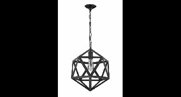 Industrieel Metalen Polyhedron Hanglamp Zwart