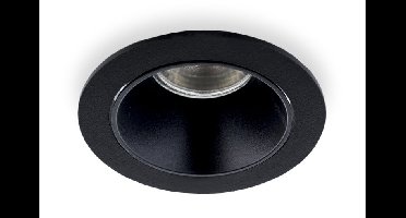 Inbouwspot Rond, Kantelbaar, Ã85mm, Zwart / Zwart