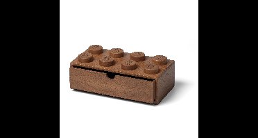 Cassetto da scrivania 8 in legno: quercia scura