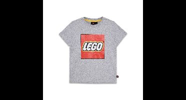 Langarm-T-Shirt aus grauer Melange für Kinder