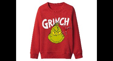 Kinder kersttrui The Grinch (Rood, 98/104)
