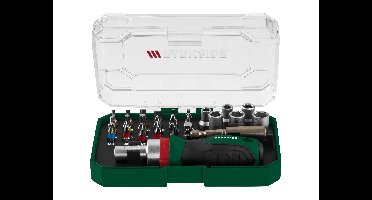 PARKSIDE Ratel-bitset, bitset of bit- en dopsleutelset (Bit- en dopsleutelset 6,3 mm)