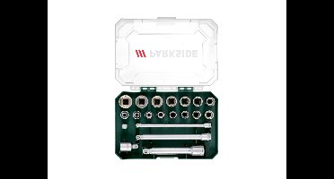 PARKSIDE Ratelset of dopsleutelset (Dopsleutelinzetstukken 20 stuks.)