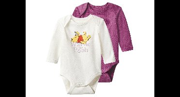 2 Baby rompers Disney (Winnie de Poeh/bes/wit, 50/56)