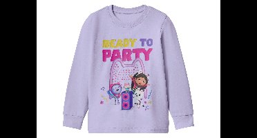 Kinder longsleeve Gabby's Poppenhuis (Lila, 98/104)