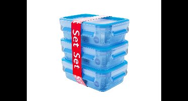 TEFAL Clip & Close vershoudbakjes (Doos van 3, rechthoekig)