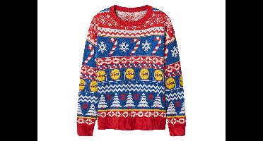 Dames kersttrui (Rood/wit/blauw, XS (32/34))