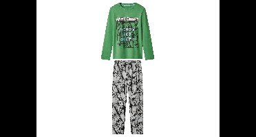 Kinder pyjama (groen/grijs, 122/128)
