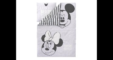 Kinder dekbedovertrek 140 x 200 cm - Disney (Grijs)
